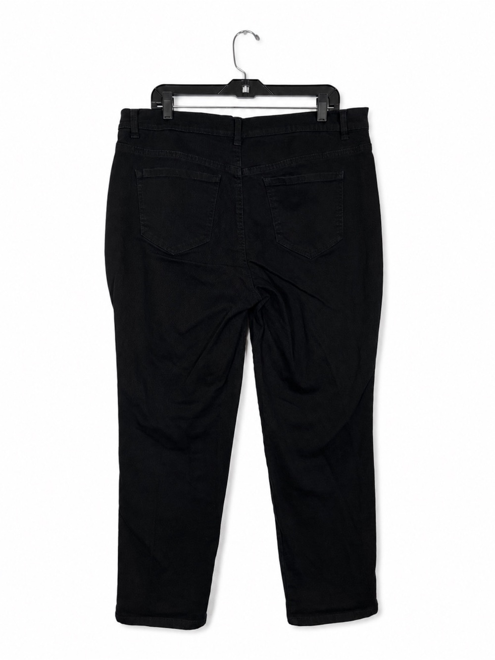Gloria Vanderbilt Amanda Jeans Black High Rise Tapered Slim Denim Plus Size 16W - Picture 2 of 9